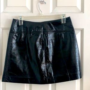 faux leather mini skirt